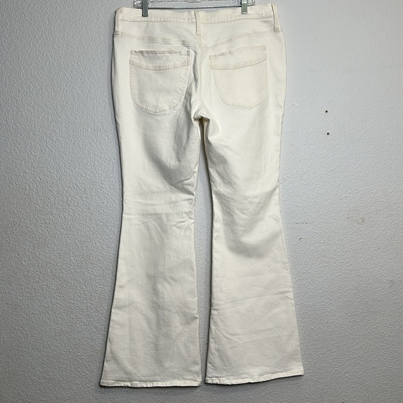 Madewell Flea Market Flare Jeans Size 33 High Rise Wide Leg Cream Festival Boho - Picture 4 of 16